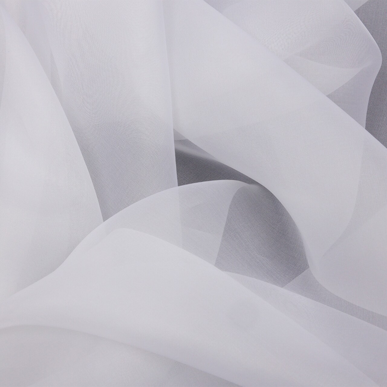 1 Yard Bright White Silk Organza Fabric Sheer Lightweight Premium, 54 Inches Width
